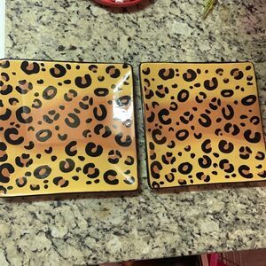 Clay Art Safari hand painted salad plated preloved EUC ❤️